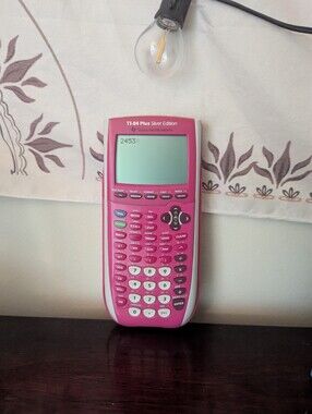 TI 84 Plus Silver Edition Pink Graphing Calculator